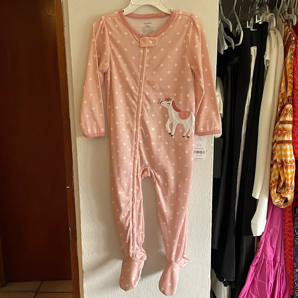 NWT Carter’s Footsie Pajamas Toddler Baby Girl Size 24M